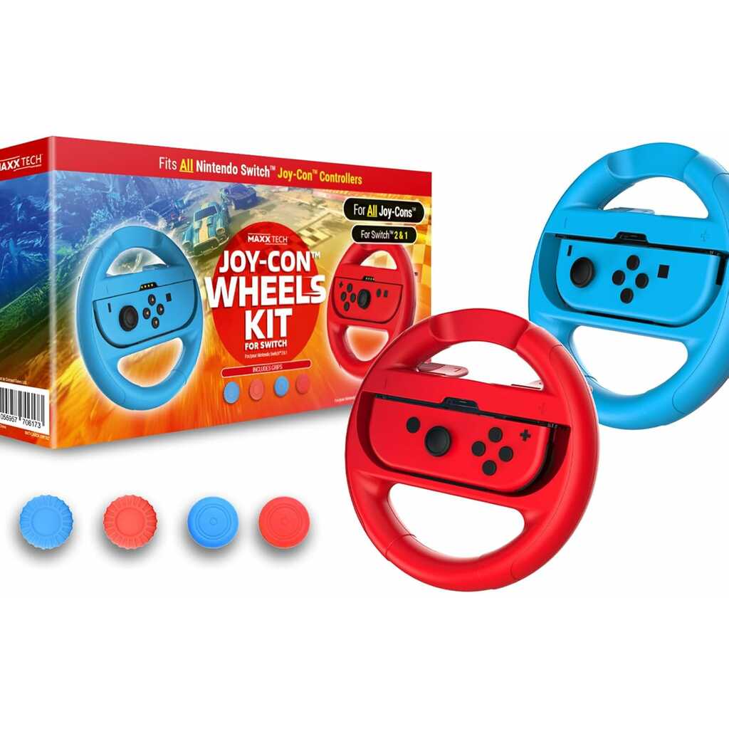 SET DE 2 VOLANTES+GRIPS MAXXTECH NINTENDO SWITCH 2