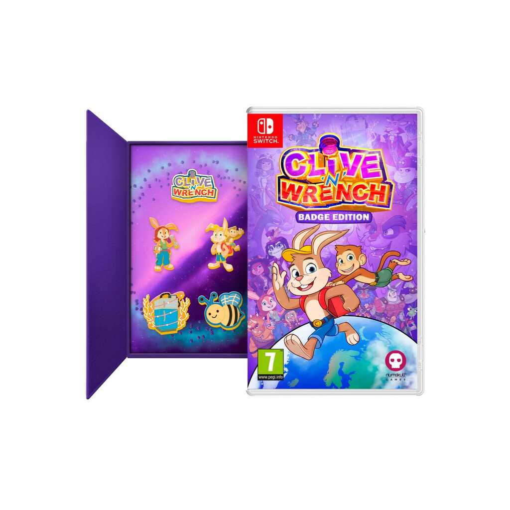 SWITCH CLIVE 'N' WRENCH WITH PIN BADGES SET