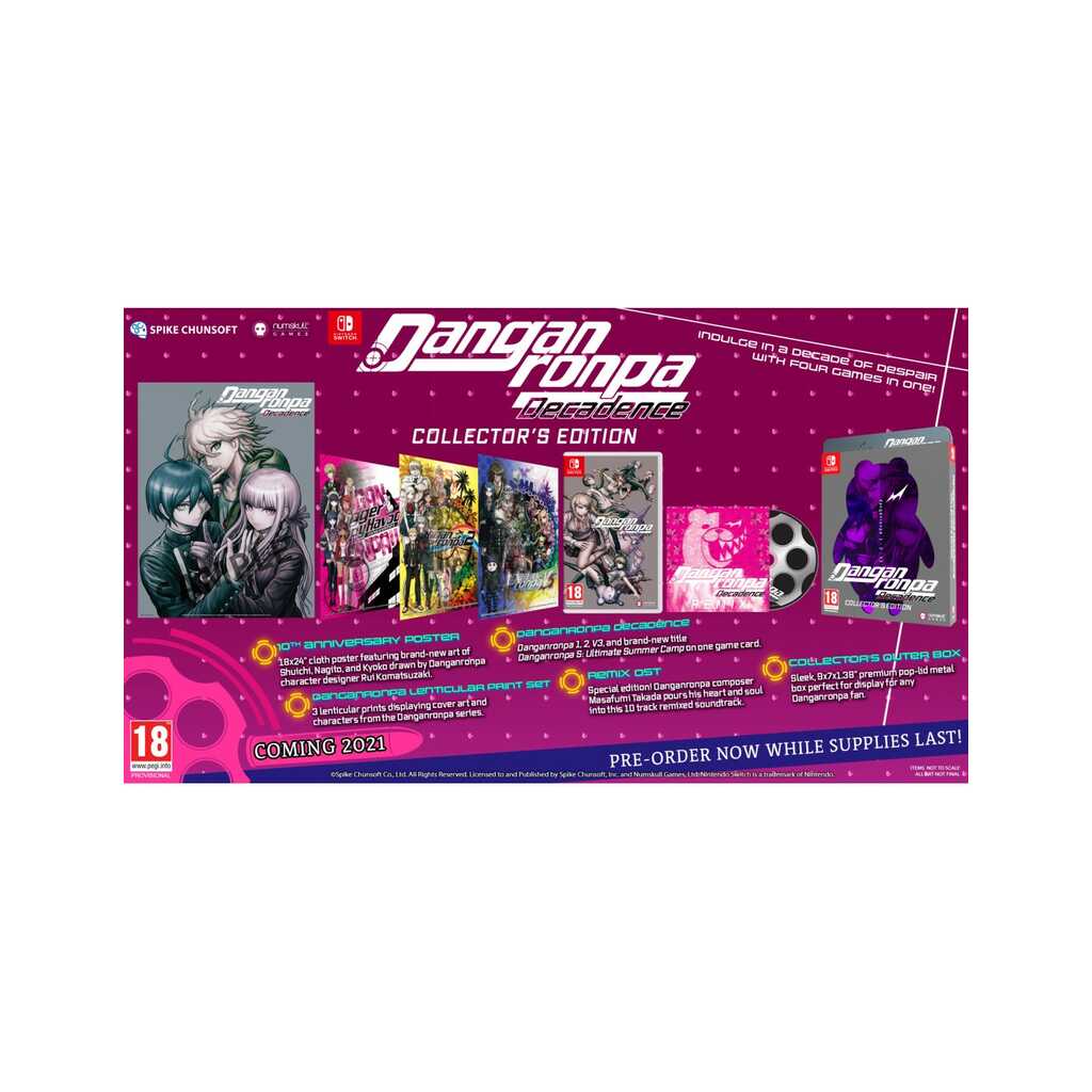 SWITCH DANGANRONPA DECADENCE COLLECTOR'S EDITION
