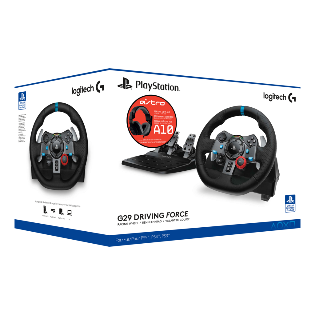 VOLANTE LOGITECH G29 PS5-PS4-PC + AURICU ASTRO A10