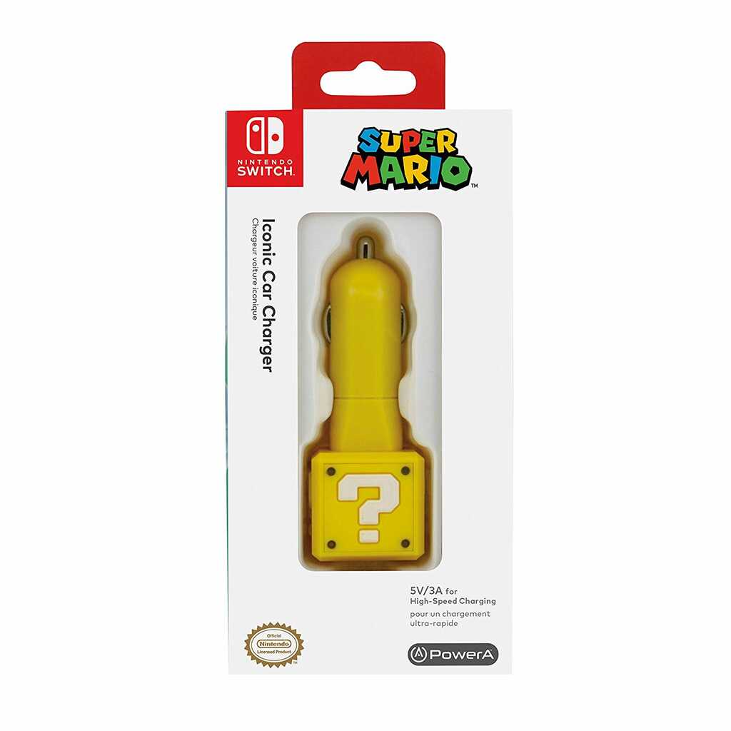 CARGADOR CORRIENTE COCHE MARIO NINTENDO SWITCH