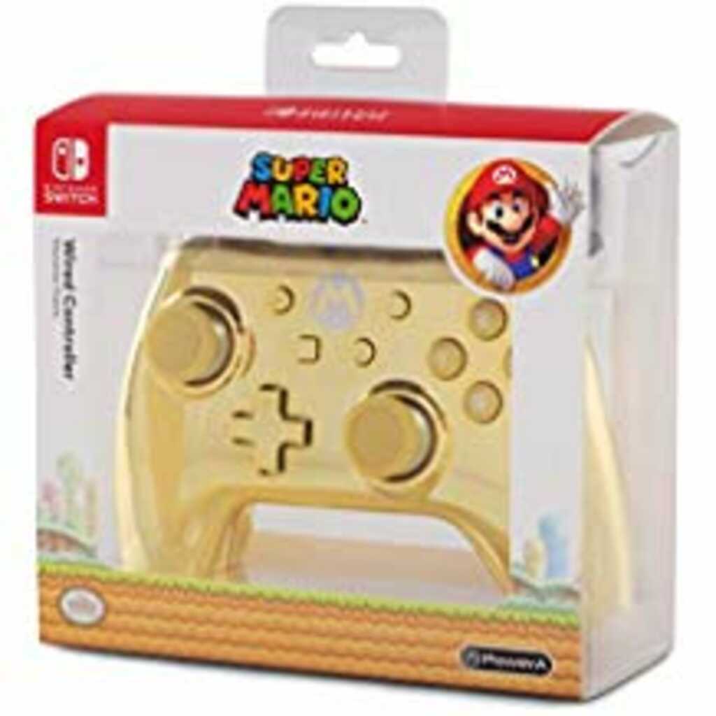 MANDO WIRED CONTROLLER CHROME GOLD MARIO SWITCH