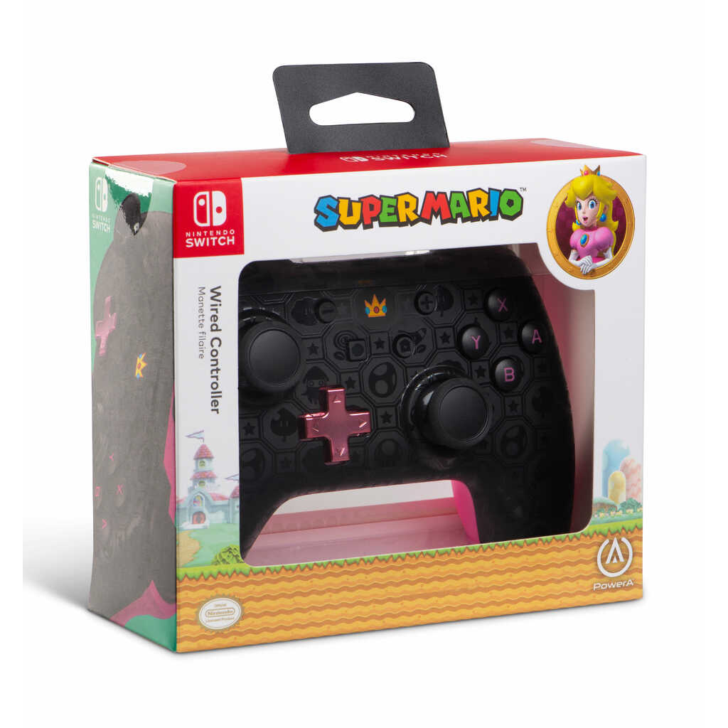 MANDO WIRED CONTROLLER PEACH SUPER MARIO SWITCH
