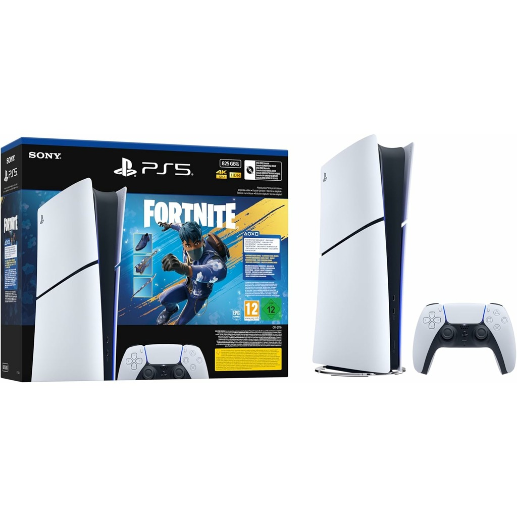 CONSOLA PS5 SLIM DIGITAL CHASIS E + FORTNITE PROMO