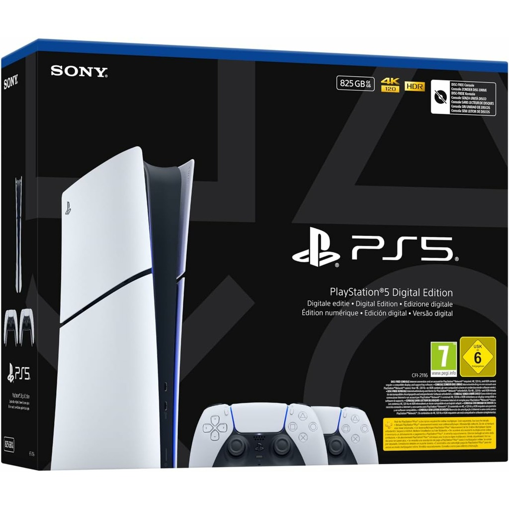 CONSOLA PS5 SLIM DIGITAL E+2 MANDOS DUALSENS PROMO