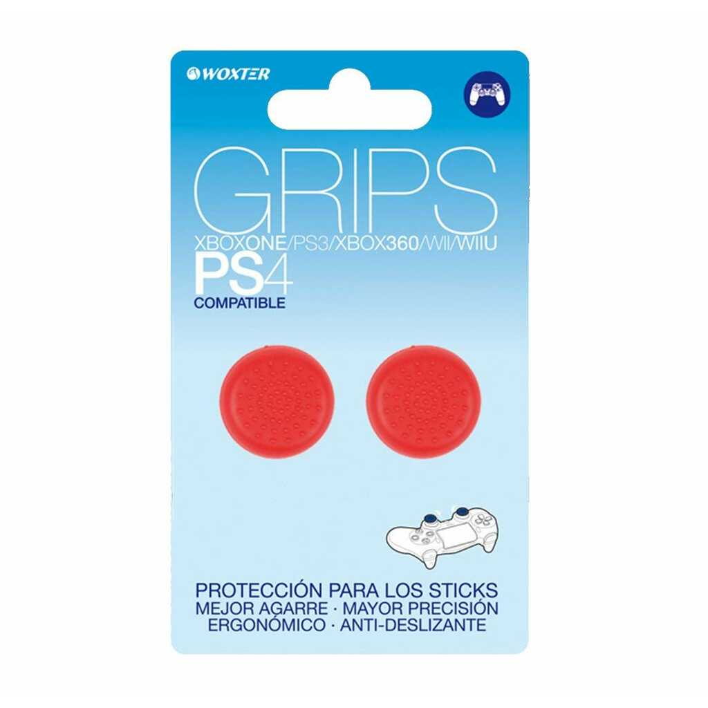 GRIPS PROTECTOR STICK MANDOS PS4-PS3-X360 ROJO