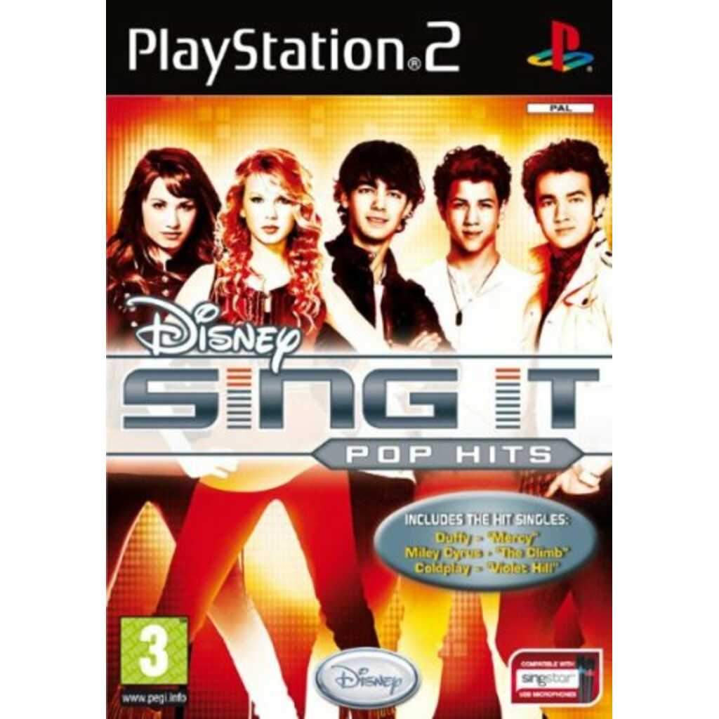PS2 DISNEY SING IT POP HITS