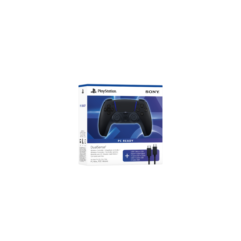 MANDO DUALSENSE WIRELESS NEGRO V3+MANDO USB PS5-PC