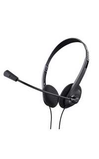 AURICULARES TRUST CHAT HEADSET 24659 CON MICROFONO JACK3.5 NEGROS