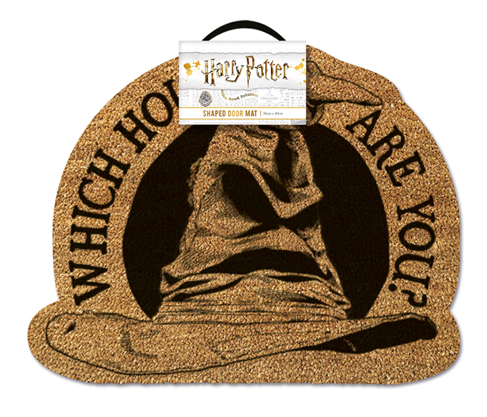 FELPUDO DECORATIVO HARRY POTTER SEMICIRCULAR NEGRO NARANJA