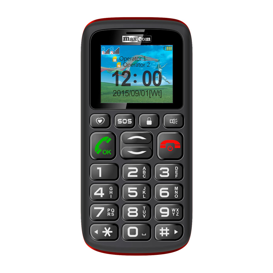 TELEFONO MOVIL MAXCOM MM428 4 57 CM (1.8") 78G NEGRO ROJO PARA PERSONAS MAYORES