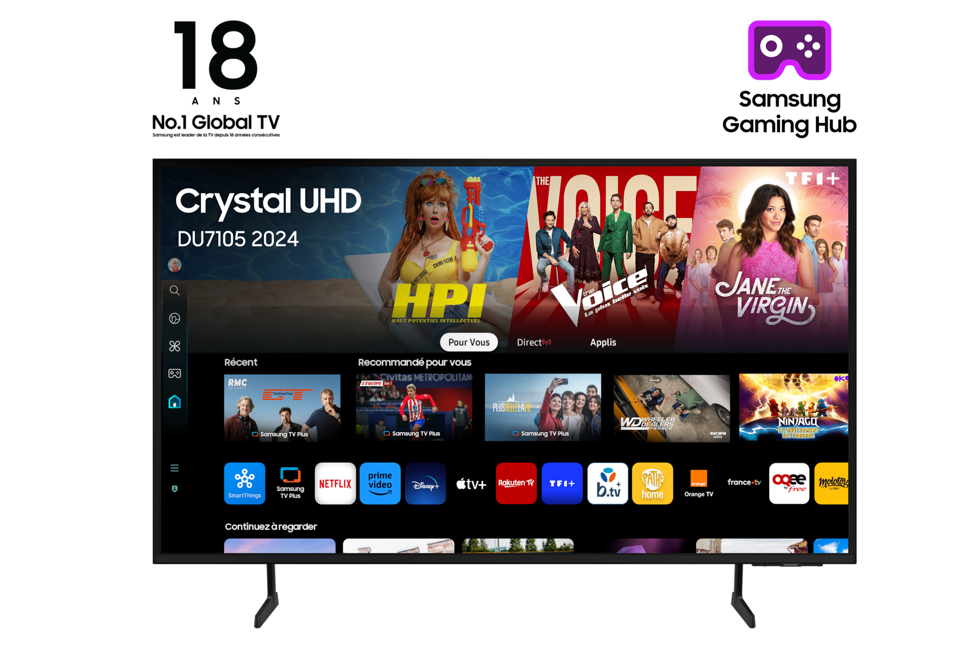 TV 65" SAMSUNG TU65DU7105 SMART TV DIRECT LED UHD 4K HDR