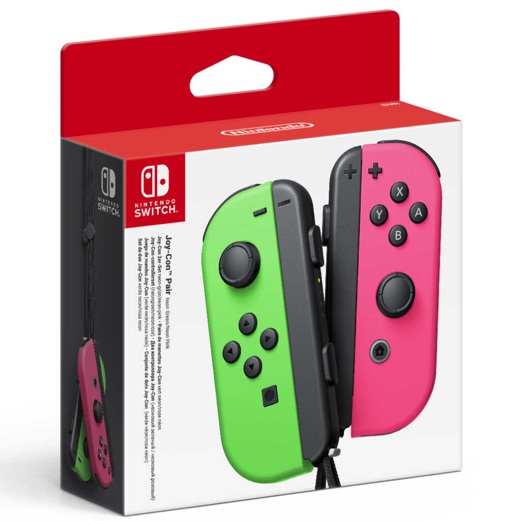 MANDOS JOYCON(SET IZQUIERDA-DERECHA)VERDE-ROSA SWI