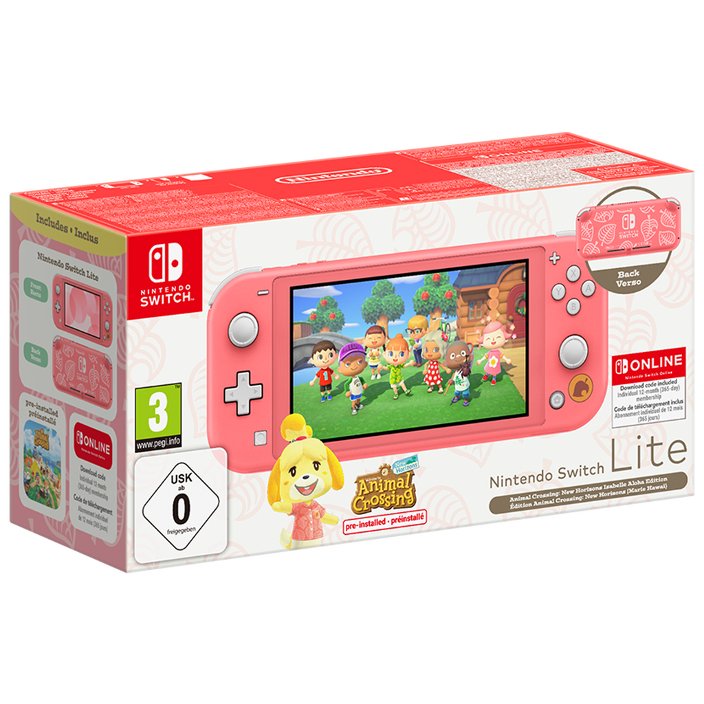 CONSOLA SWITCH LITE CORAL+ANIMAL CROSSING+12 M CONSOLA SWITCH LITE CORAL+ANIMAL CROSSING+12 M