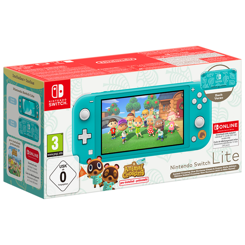 CONSOLA SWITCH LITE AZUL TURQ+ANIMAL CROSSING+12 M CONSOLA SWITCH LITE AZUL TURQ+ANIMAL CROSSING+12 M
