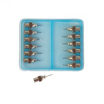 AGUJAS L.L. 6mm (LARGO) x 5/26G. (CALIBRE) 12 UDS