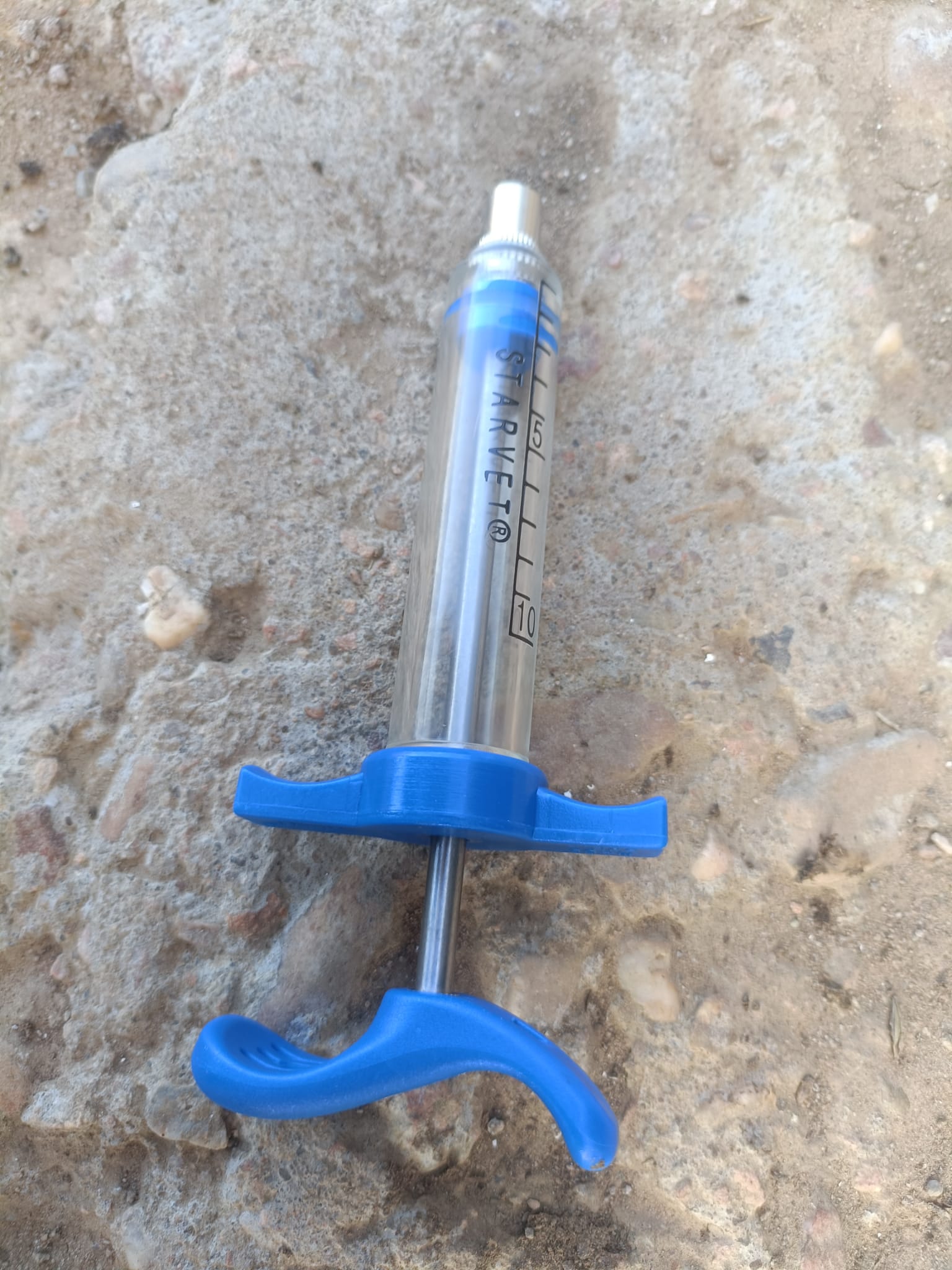 JERINGA PLASTICO 10 ML. REUTILIZABLE  AZUL