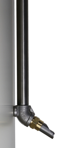 TUBO CONEXION INOX 1/2", 38 CM 1F SALIDA 30º 1
