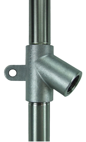 STAINLESS STEEL CONNECTION PIPE 1/2", 60 CM 2F OUTLET 30º 2