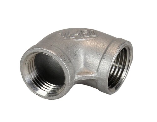 ÂNGULO 90º, ROSCA INT/INT 1/2" AÇO INOXIDÁVEL