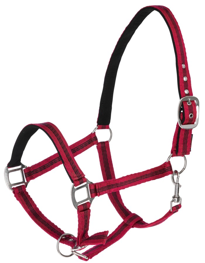 CABEZADA ALTA CALIDAD, TALLA 1, ROJA - NEGRO