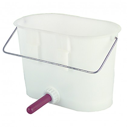 CUBO TERNEROS OVALADO BLANCO 14 L