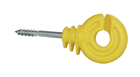 ISOLADOR ROSCADO DE MADEIRA AMARELO