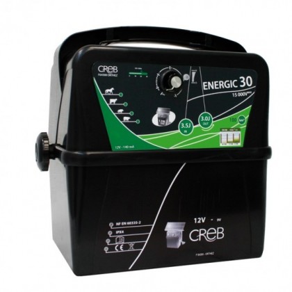 ENERGIZADOR PORTÁTIL ENERGIC 30 COM BATERIA DE 12V