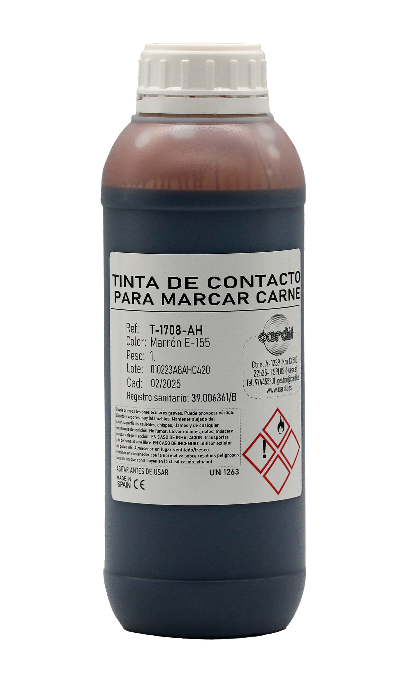 TINTA ALIMENTARIA MARRON E-155 ( PARA CARNE )