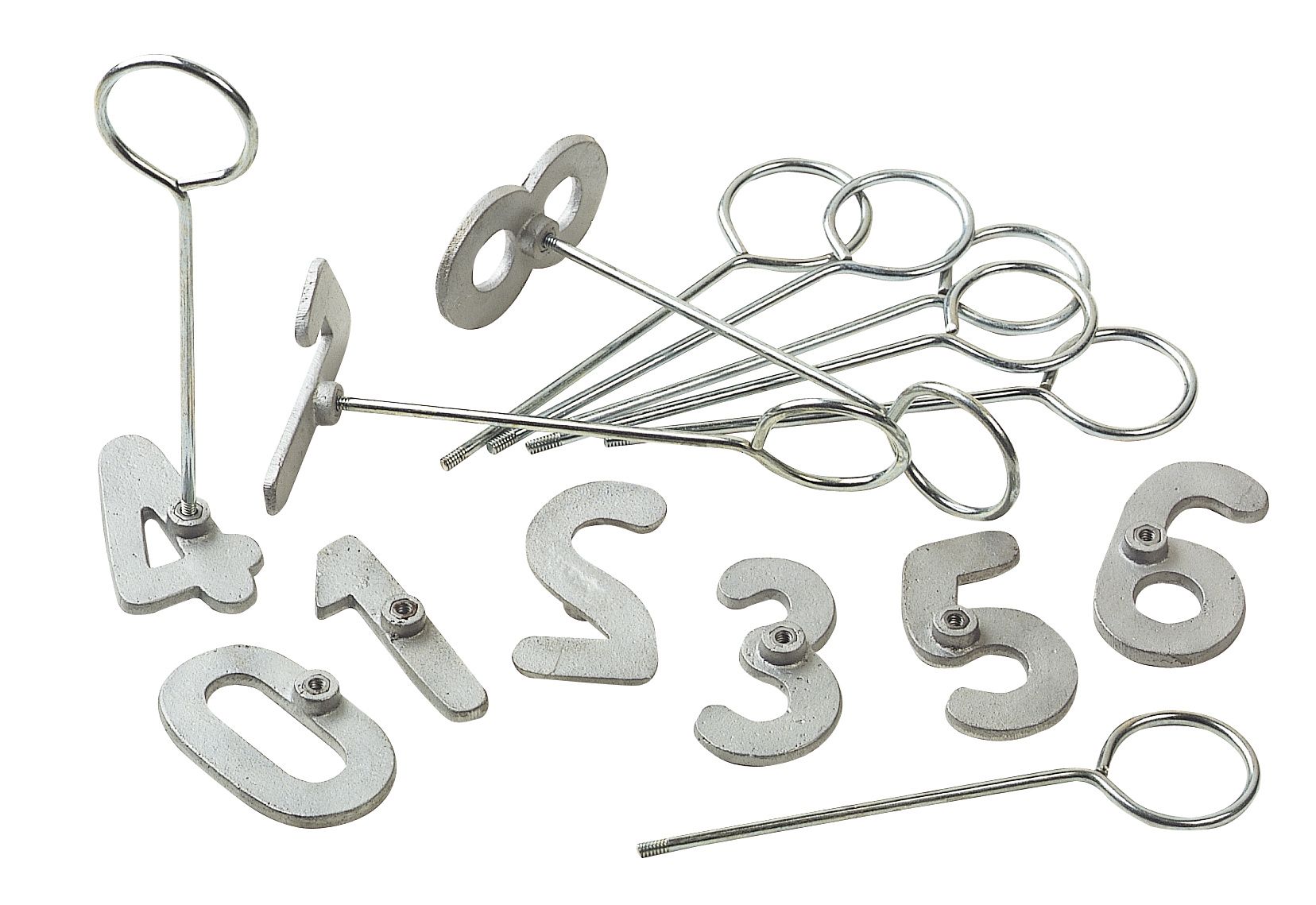 CONJUNTO DE NÚMEROS EM ALUMÍNIO 8 CM