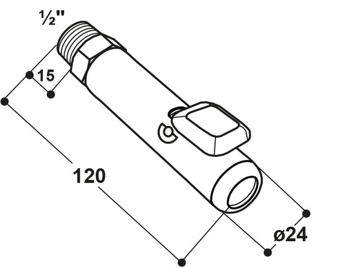 MESA PARA BEBER MOD. 326 , LATÃO ( BLISTER ) 2