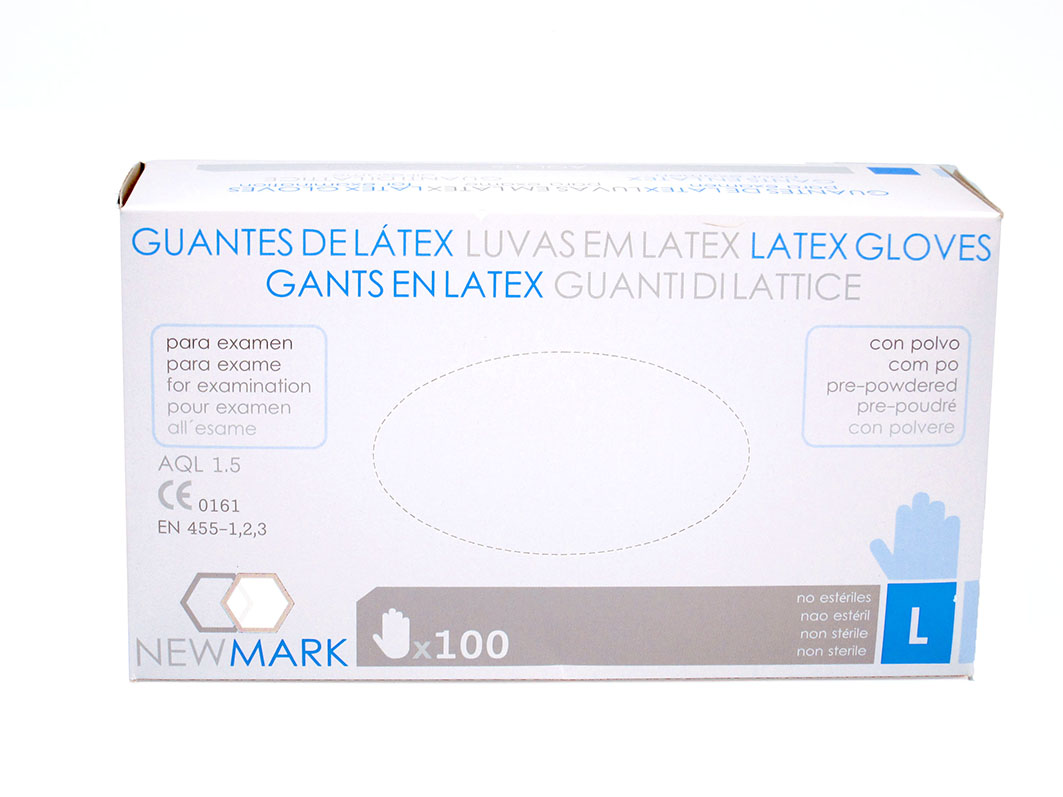 LUVA DE LÁTEX NEW-MARK COM PÓ TAMANHO XL (100 UNIDADES) 1