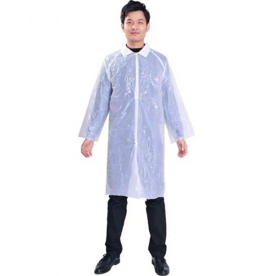 PLASTIC VISITOR'S GOWN PE 40 GR.