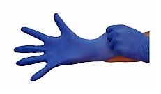 LUVA DE NITRILO AZUL SENSÍVEL TAMANHO L (100 UNIDADES) 1