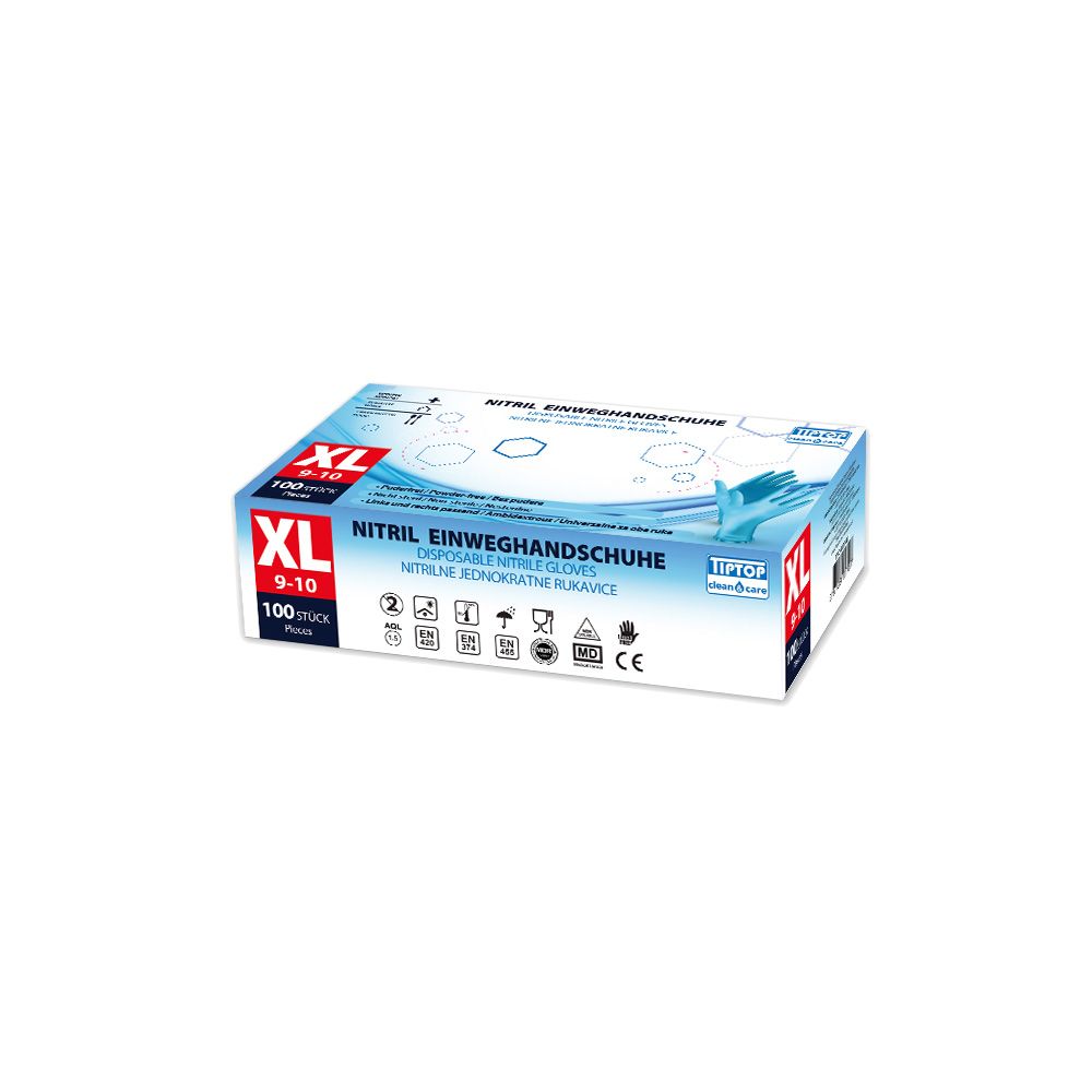 LUVA DE NITRILO TAMANHO XL 100 UNI