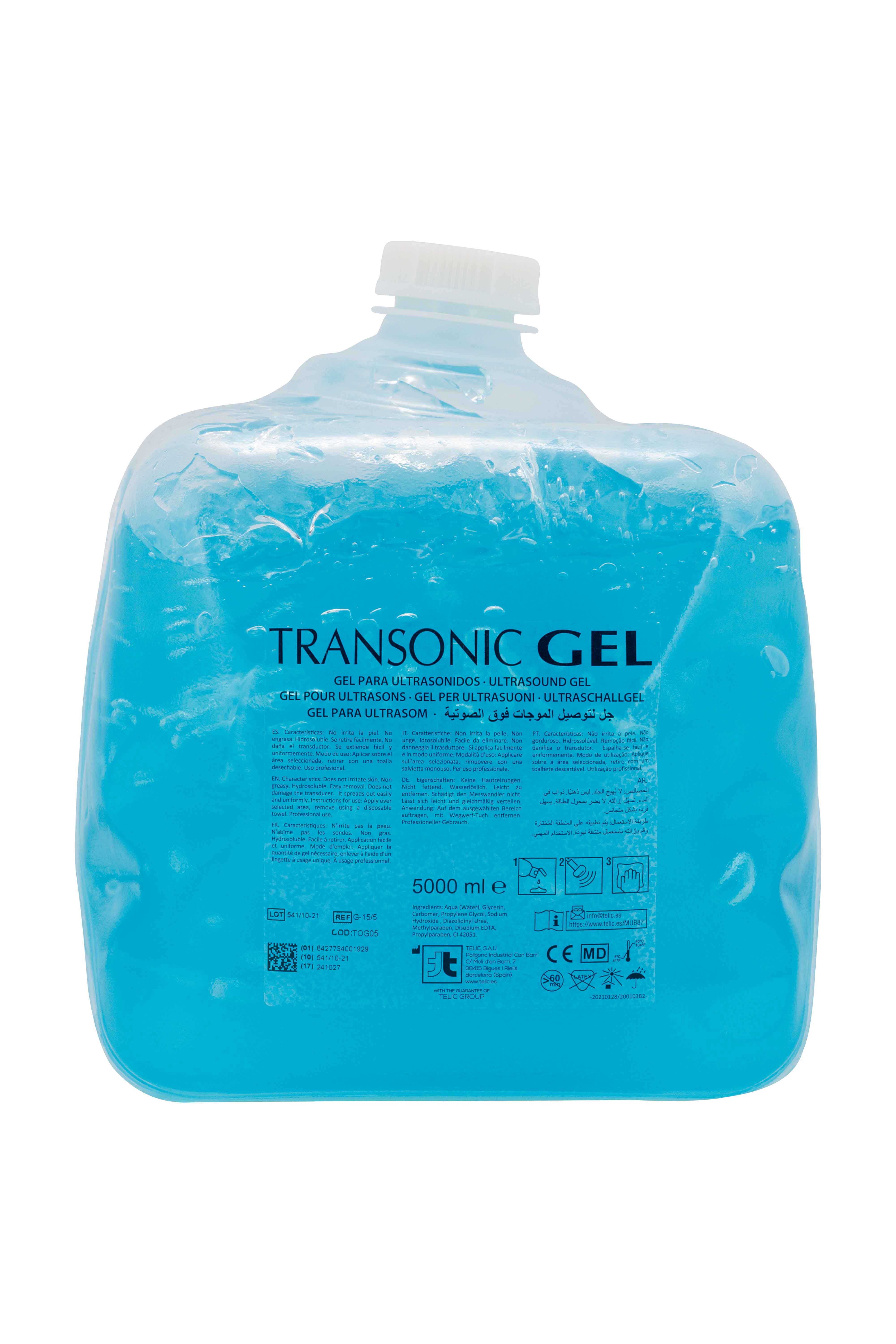 GEL DE ULTRA-SONS PARA APARELHOS DE ULTRA-SONS 5 L AZUL