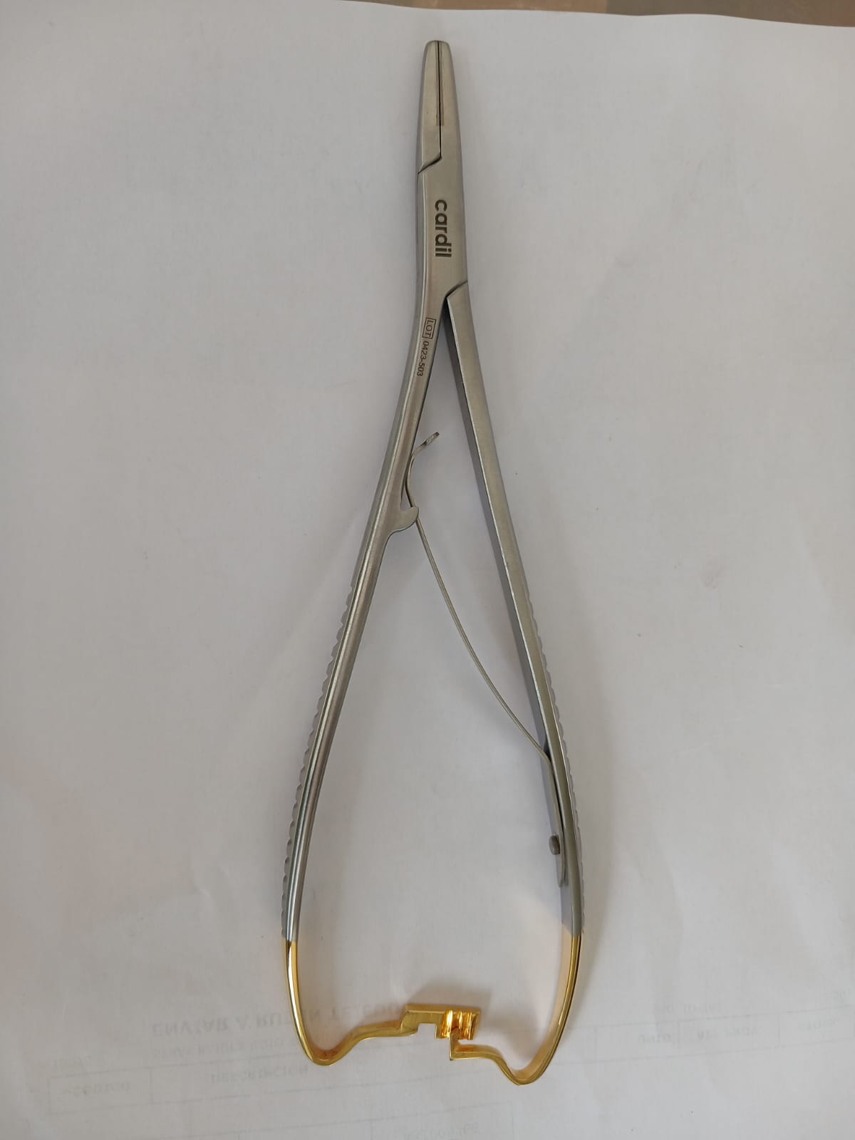 NEEDLE HOLDER MATHIEU TUNGSTEN MOUTH 21 CM.