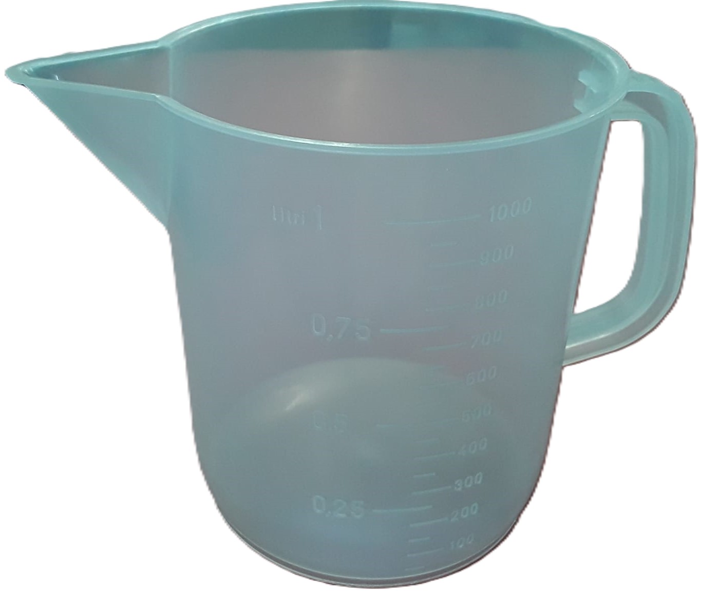 PLASTIC JUG 1 LITER GRADUATED WITH HANDLE