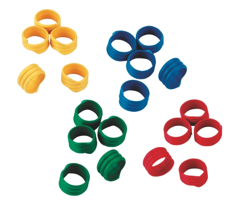 ANÉIS DE IDENTIFICAÇÃO DE PÁSSAROS 16 mm. 4 x 25 unidades
