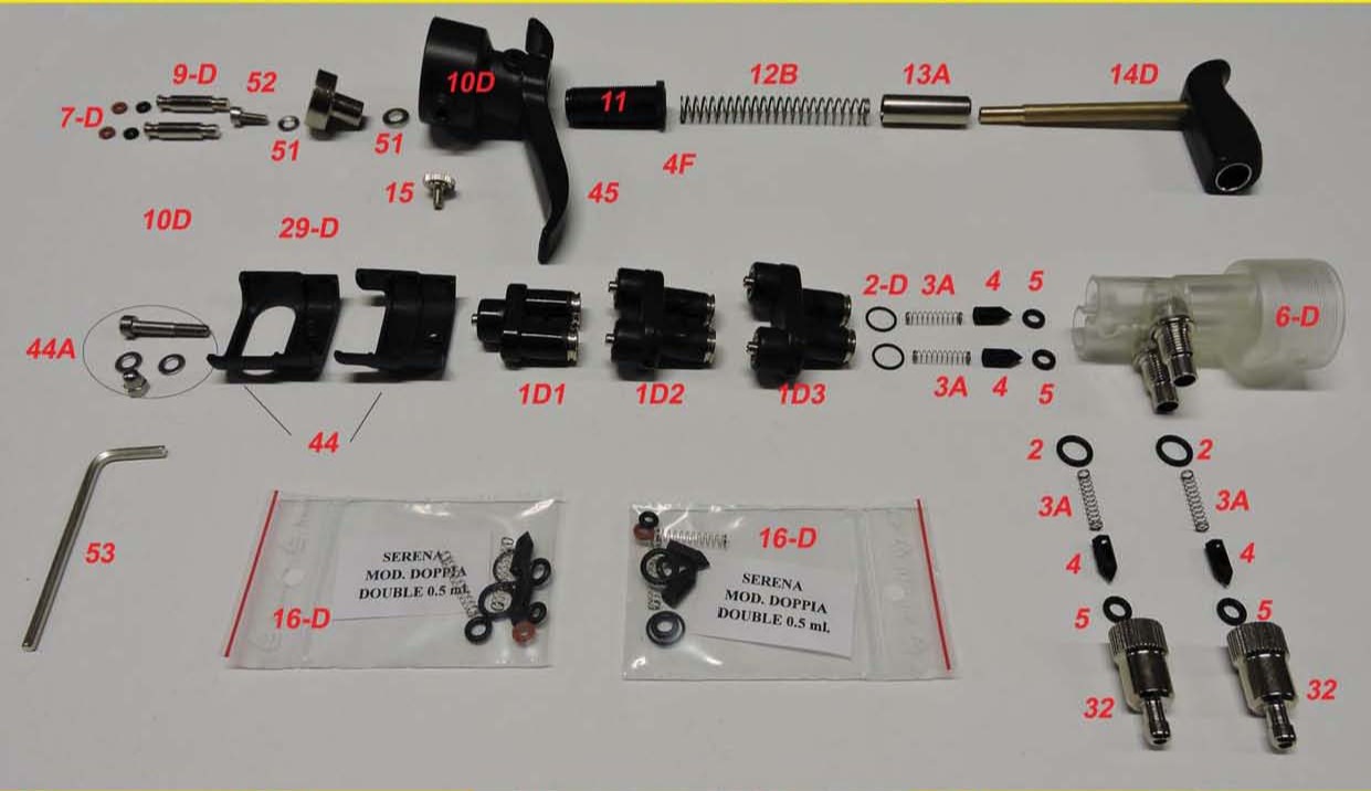 BRACKET + AXLE FOR DOUBLE SERENA TYPE T