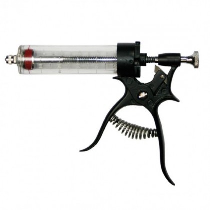 JERINGA REVOLVER 50 ML NEGRA MANGO METALICO