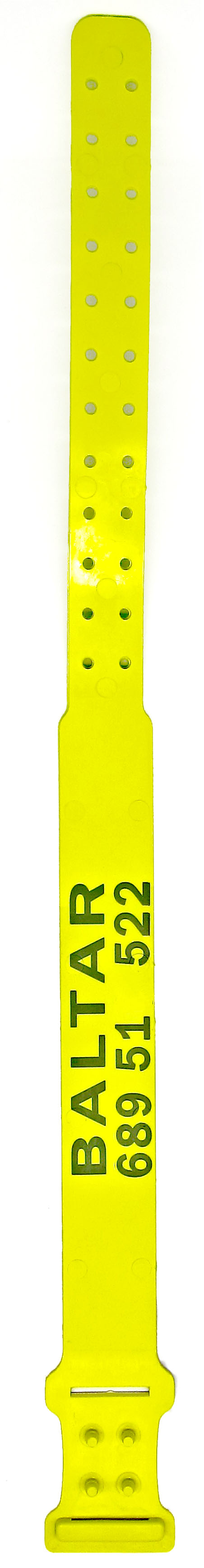 COLAR DE OVELHAS DE PLÁSTICO AMARELO NUMERADO