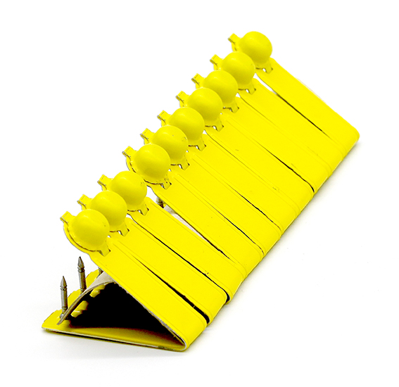 MARCA DE METAL MANUAL AMARELA 100 UNIDADES