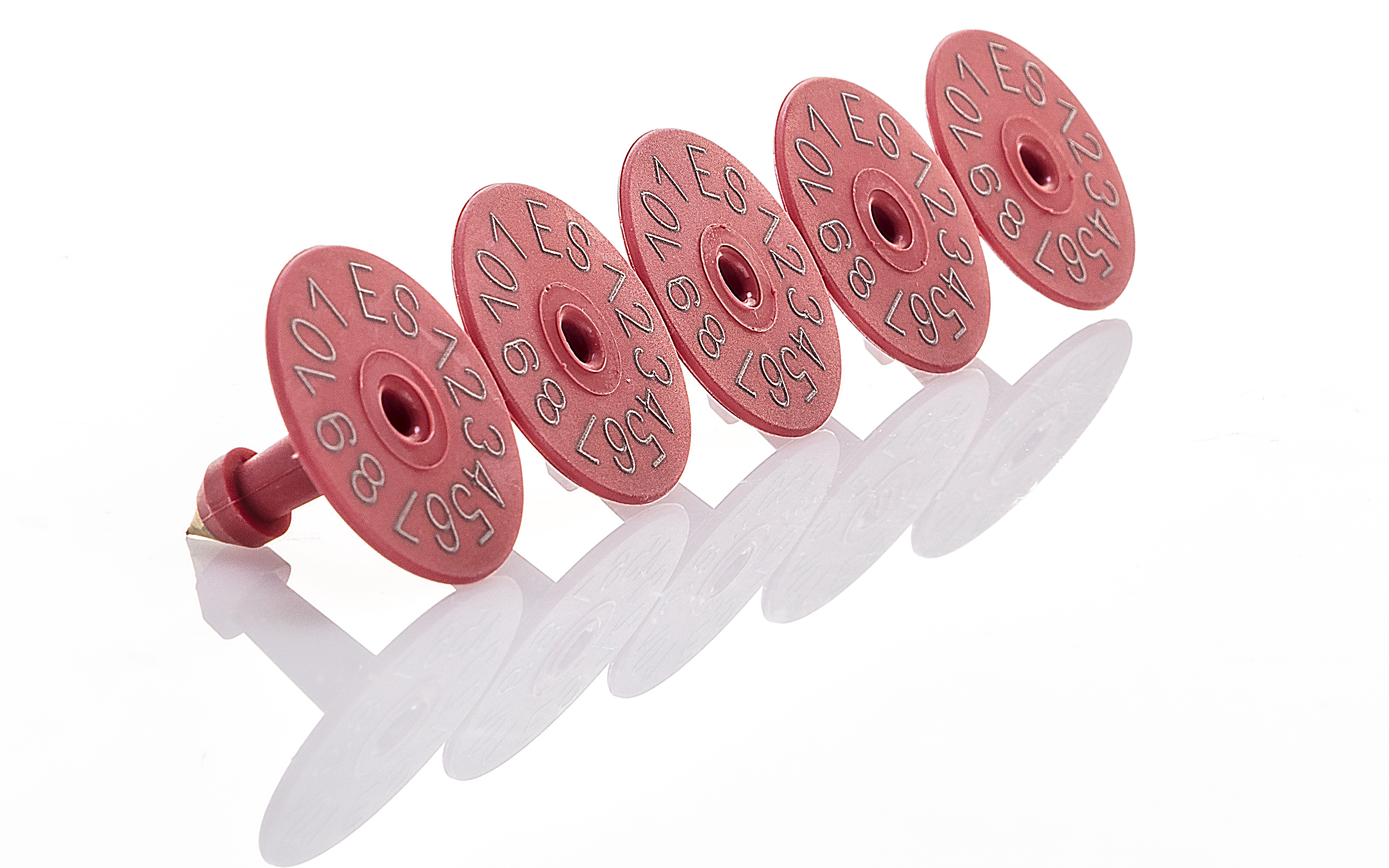 MACHO REDONDO P/METAL VERMELHO NUMERADO