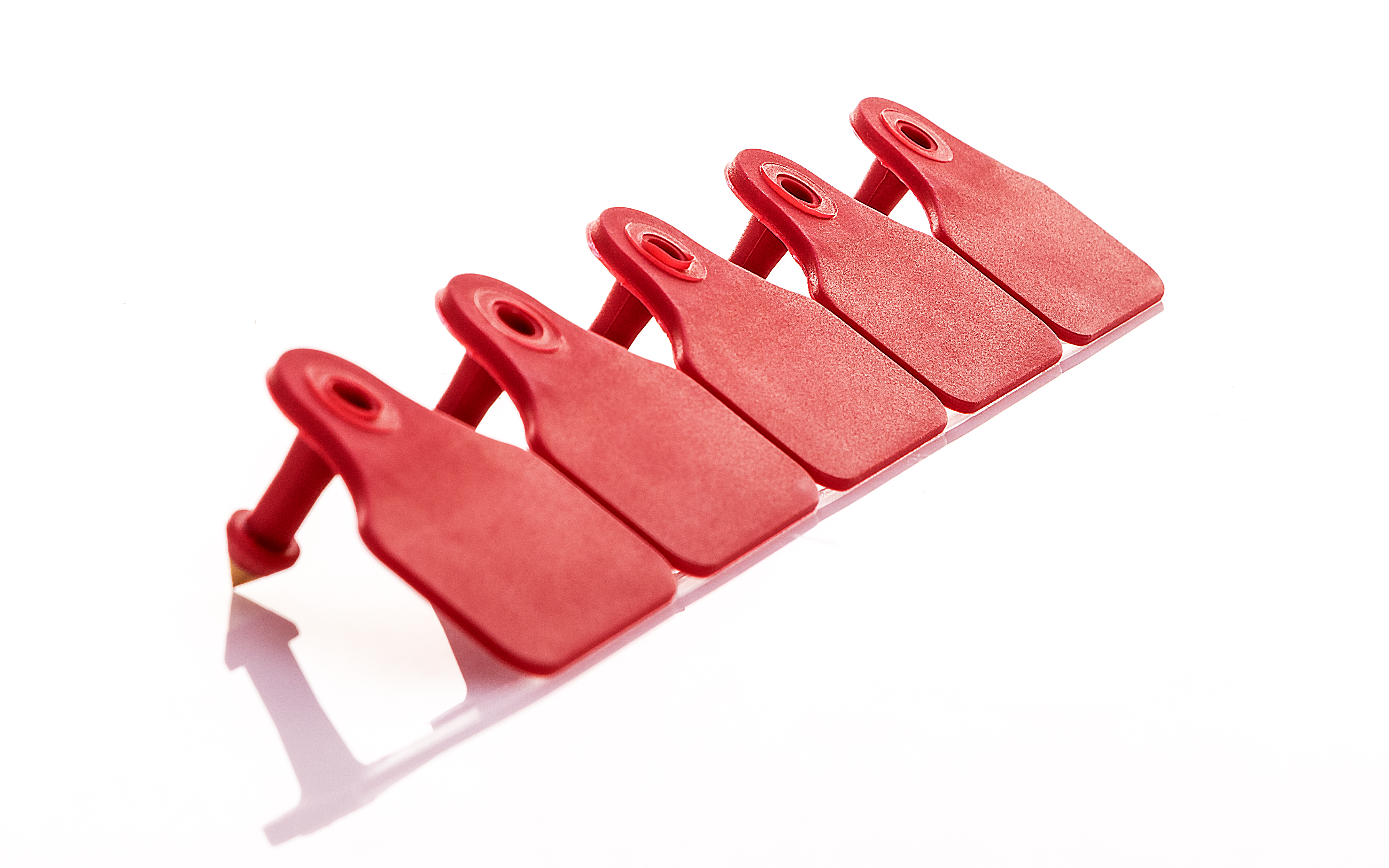OVI-TAG MACHO F/METAL VERMELHO NUMERADO