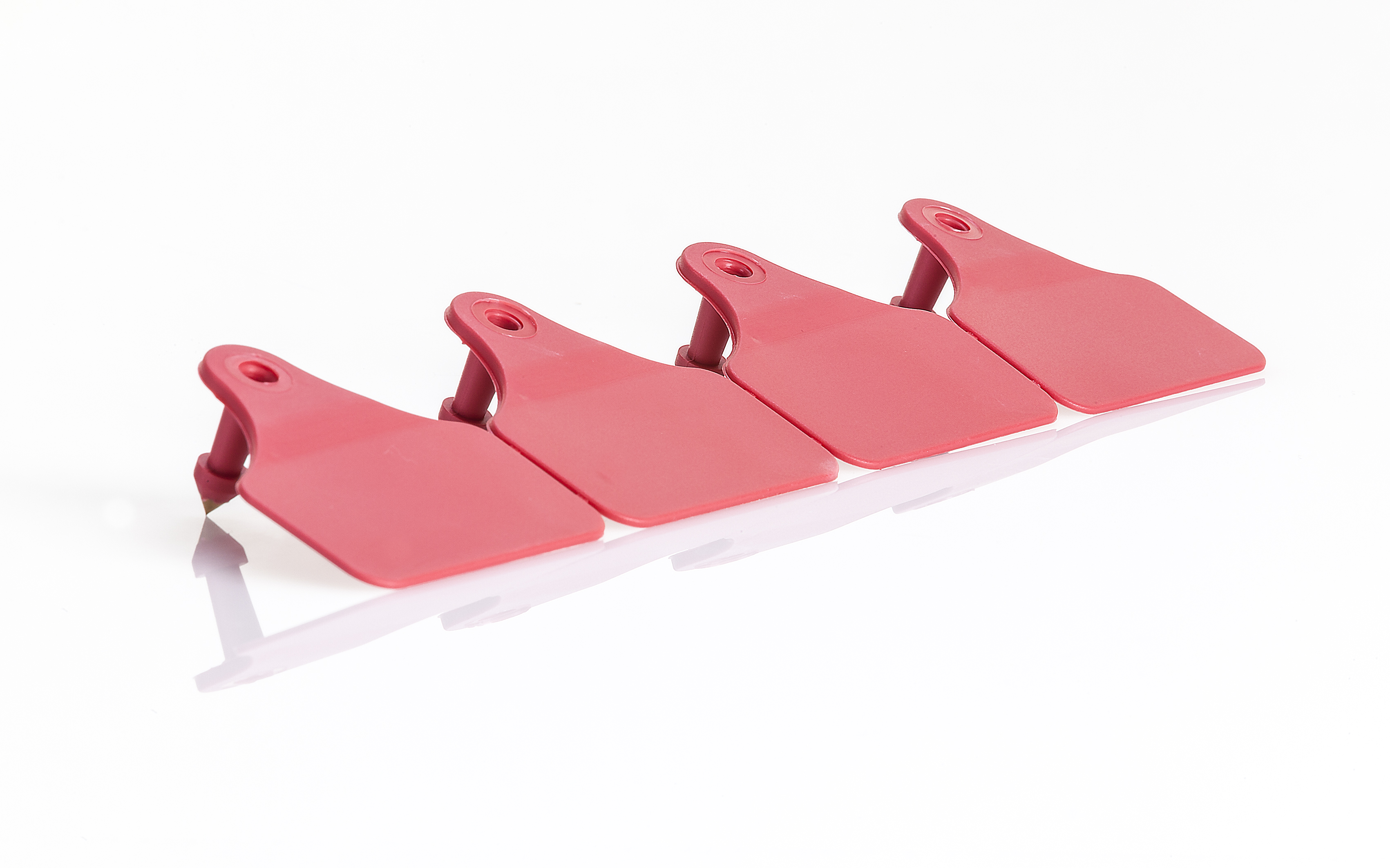 ETIQUETA DE PORCO MACHO P/METAL VERMELHO NUMERADO