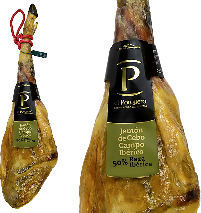 Jamón de Cebo Campo ibérico 50% Raza ibérica 1
