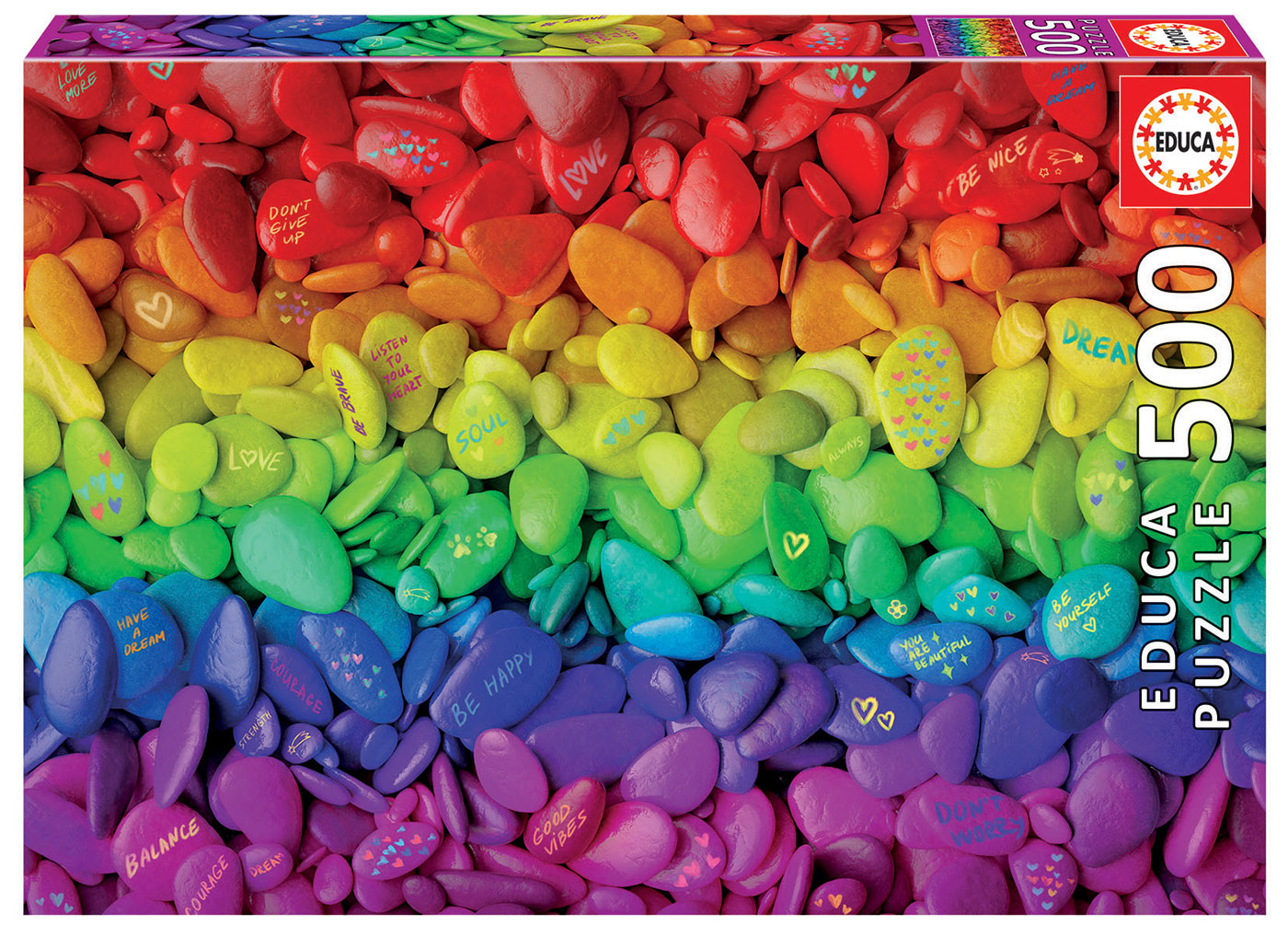 Educa 19248  Puzzle Piedras de Colores 500 Piezas
