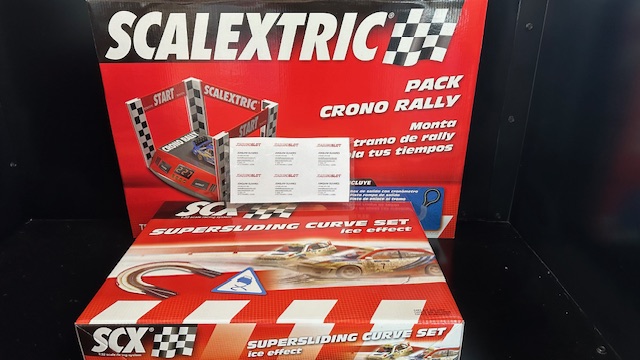 Pack Scalextric Curva Chicane Deslizante + Crono Rally