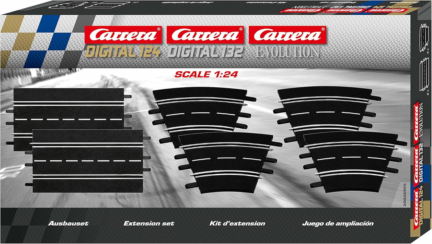 Carrera 26955 Juego ampliación  2 rectas, 4 curvas 1/30°